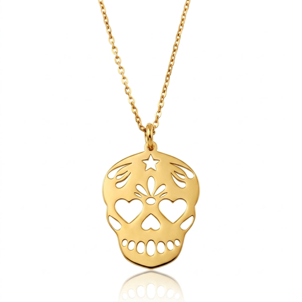 Collar Calvera Plata de ley 925 Dorado