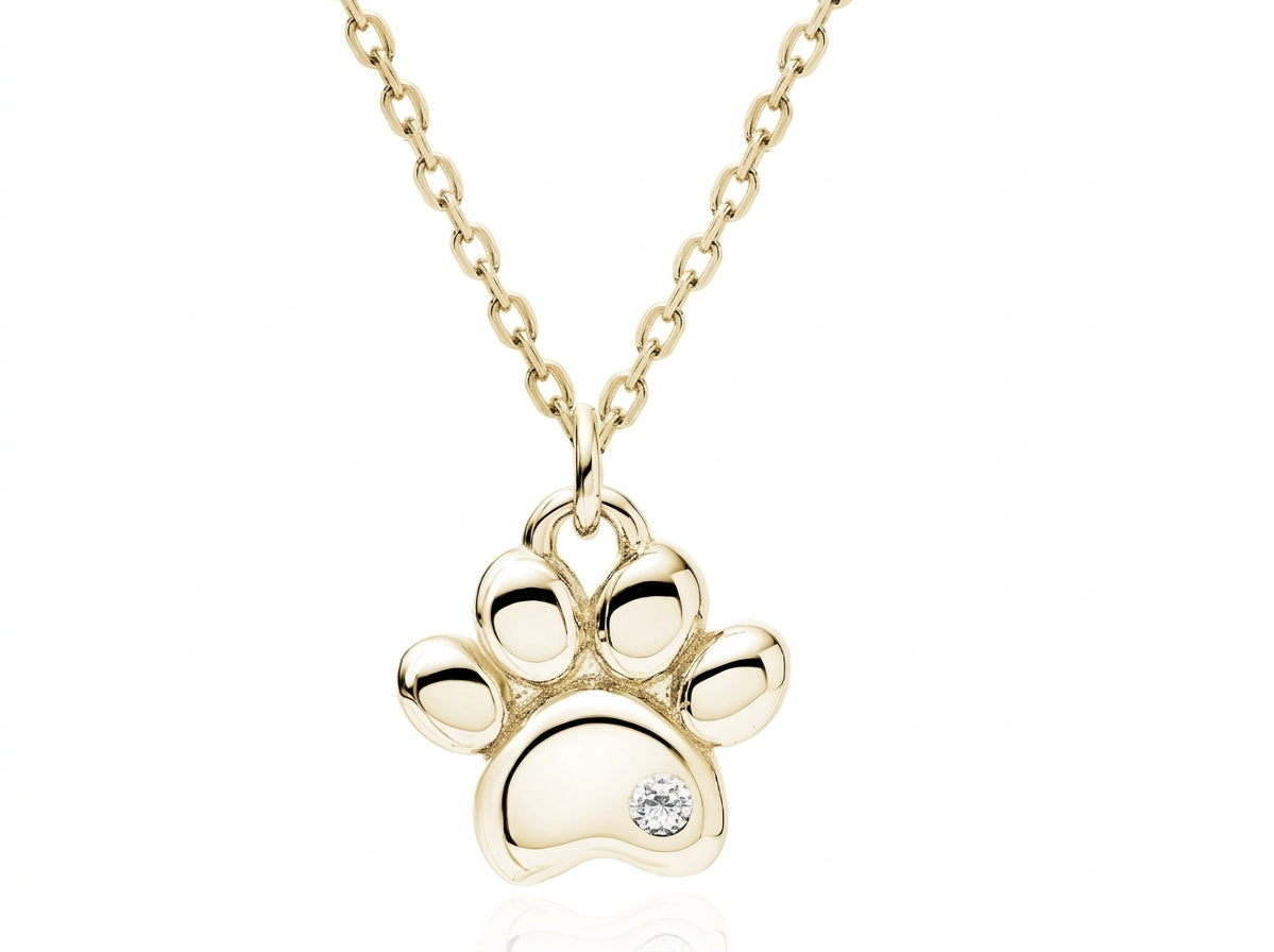 Collar Huella Plata de ley 925 Dorado