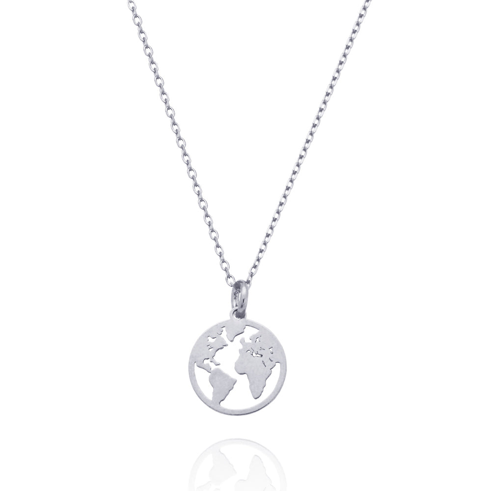 Collar Mundo en Plata de Ley 925